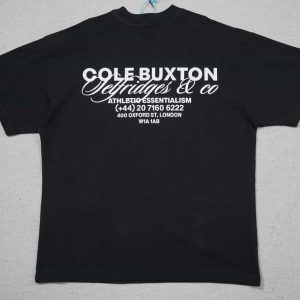 Cole Buxton Basic Logo Black T Shirt