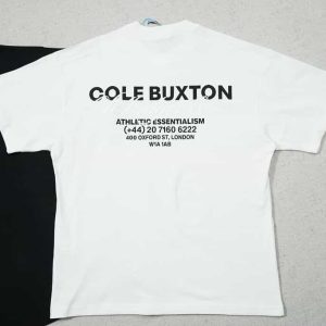 Cole Buxton Basic Logo White T Shirt