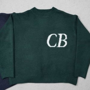 Cole Buxton CB Logo Sweater Green